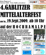 Offizeller Flyer zum Mittelalterfest - Klicken zum vergrössern