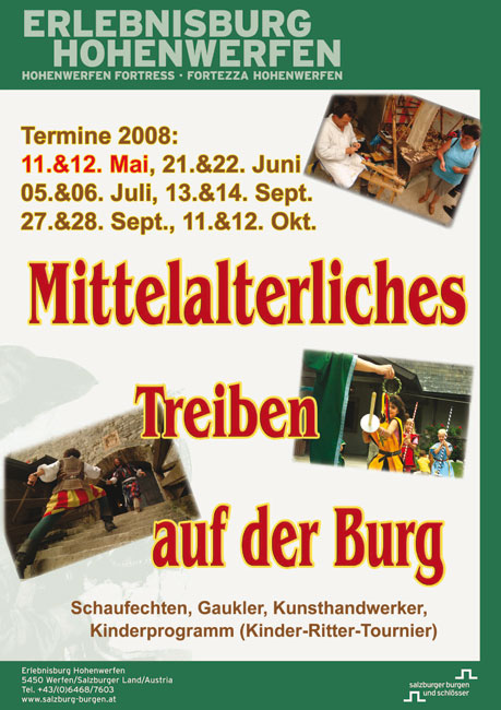 Flyer Mittelalterfeste 2008 - www.mittelalterfeste.com