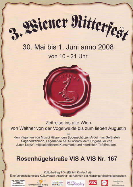 Flyer Mittelalterfeste 2008 - www.mittelalterfeste.com