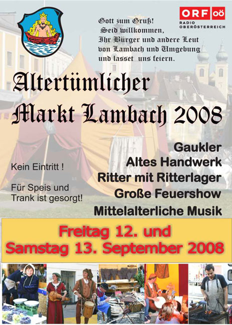 Flyer Mittelalterfeste 2008 - www.mittelalterfeste.com