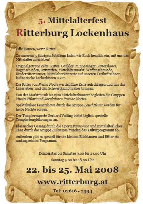 www.Mittelalterfeste.com Alles rund ums Mittelalterfest