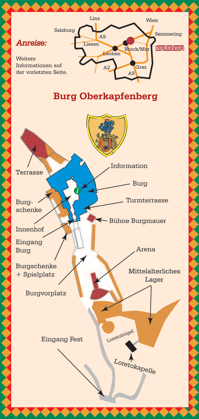 11. Ritterfest Burg Oberkapfenberg 2008 Karte - www.Mittelalterfeste.com