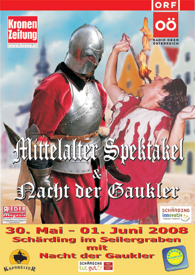 Flyer Mittelalterfeste 2008 - www.mittelalterfeste.com