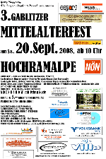 Offizeller Flyer zum Mittelalterfest - Klicken zum vergrössern