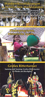 Offizeller Flyer zum Mittelalterfest - Klicken zum vergrössern