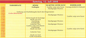Programm im Detail - Mittelalterliches Dorffest 850 Jahrfeier Grafendorf 2008
