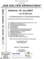 Offizeller Flyer zum Mittelalterfest - Klicken zum vergrössern Keltenfest Grossweikersdorf 2008 