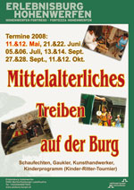 Offizeller Flyer zum Mittelalterfest - Klicken zum vergrössern