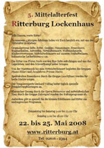 Offizeller Flyer zum Mittelalterfest - Klicken zum vergrössern