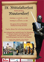 Offizieller Flyer zum Mittelalterfest -  www.Mittelalterfeste.com