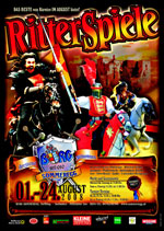 Offizeller Flyer zum Mittelalterfest - Klicken zum vergrössern Ritterspiele Burg Sommeregg 2008 