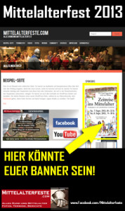 Mittelalterfeste.com - Alles rund ums Mittelalterfest, Ritterfest, Markt, Turnier, Zeitreise, Spectaculum